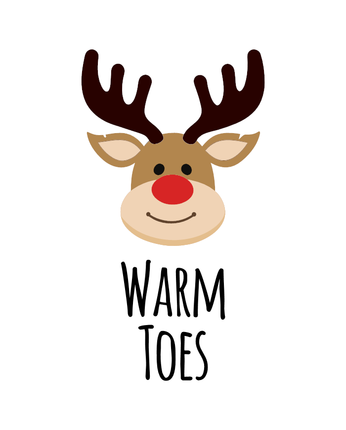 Warm Toes Rentier Socken Design