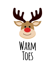 Warm Toes Rentier Socken Design