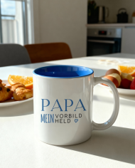 Papa mein Vorbild und Held Tasse