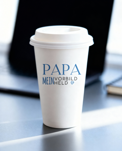 Papa mein Vorbild und Held Coffee to go Becher