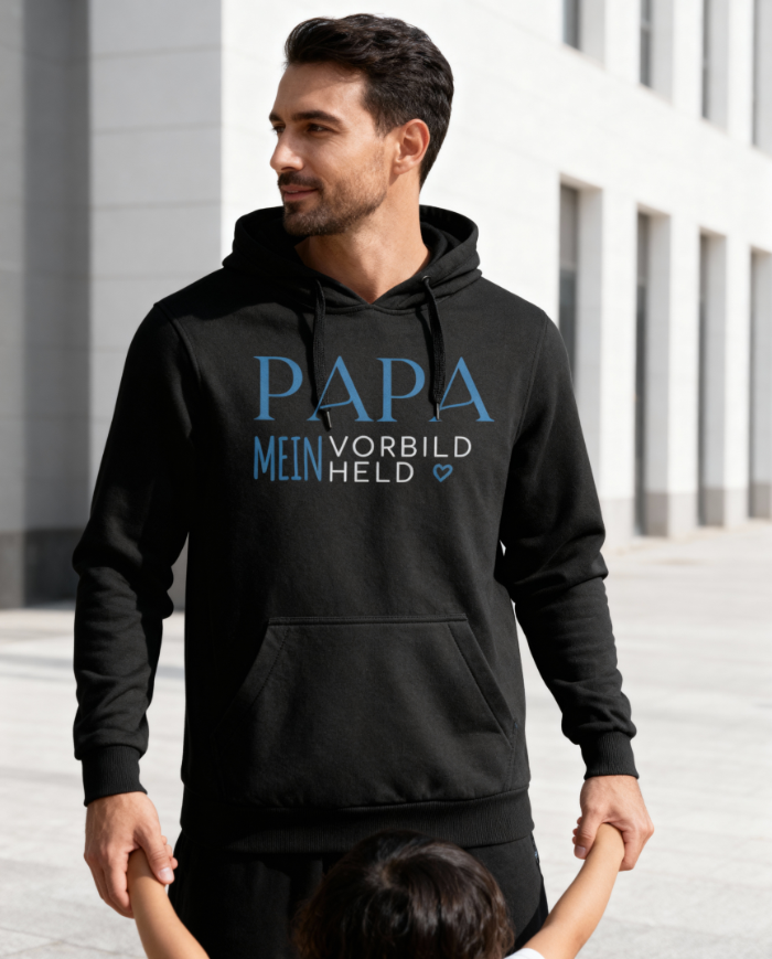 Papa mein Vorbild und Held Hoodie