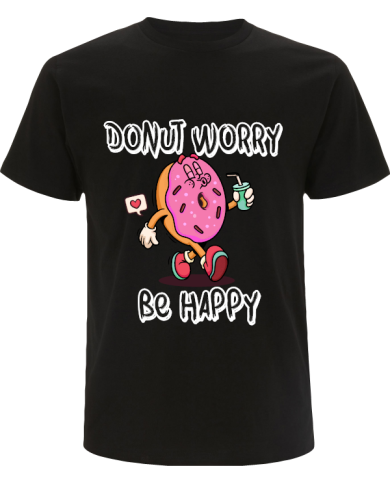 Donut Worry Be Happy T-Shirt schwarz Donut Worry Be Happy T-Shirt schwarz