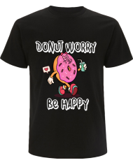 Donut Worry Be Happy T-Shirt schwarz Donut Worry Be Happy T-Shirt schwarz