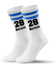 College Style Wunschnummer und Wunschzahl Socken