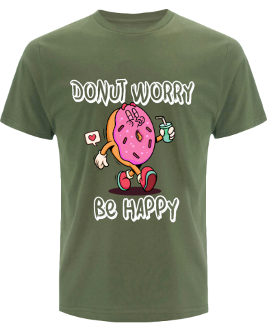 Donut Worry Be Happy T-Shirt grün Donut Worry Be Happy T-Shirt grün