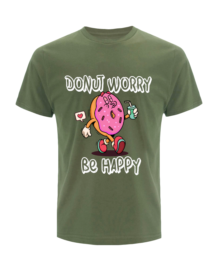 Donut Worry Be Happy T-Shirt grün Donut Worry Be Happy T-Shirt grün