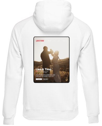 Hoodie „Lovestory Cover“ Personalisiertes Netflix-Poster mit deinem Foto