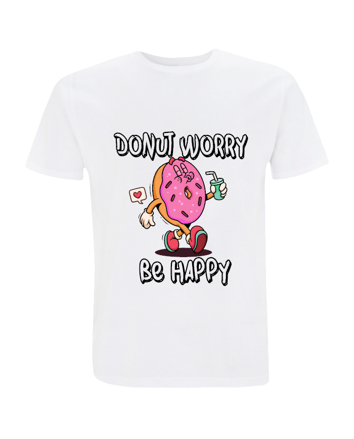 Donut Worry Be Happy T-Shirt weiß Donut Worry Be Happy T-Shirt weiß