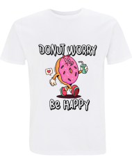 Donut Worry Be Happy T-Shirt weiß Donut Worry Be Happy T-Shirt weiß