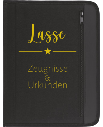 Personalisierte Zeugnisse & Urkunden Dokumentenmappe vorne