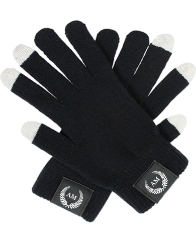 Monogramm mit Lorbeerkranz Touchscreen Handschuhe
