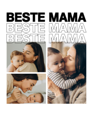 Beste Mama Fotocollage Hoodie Design