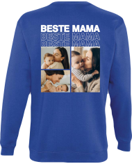 Beste Mama Fotocollage Sweatshirt blau