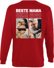 Beste Mama Fotocollage Sweatshirt rot