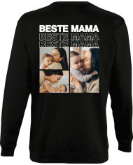 Beste Mama Fotocollage Sweatshirt schwarz