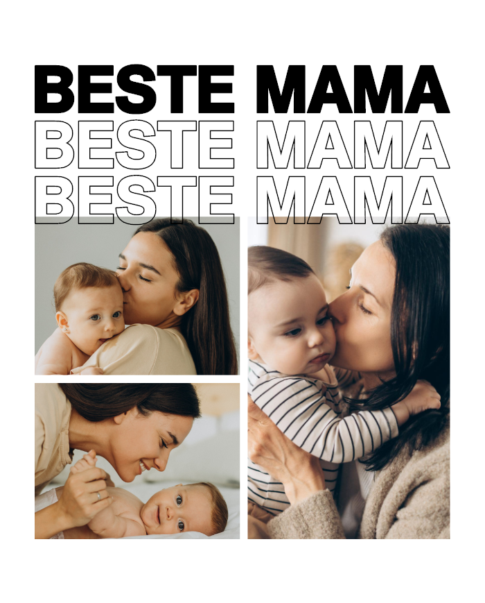 Beste Mama Fotocollage Sweatshirt Design