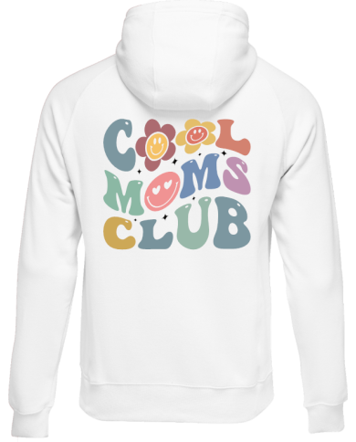Cool Moms Club Hoodie hinten weiß