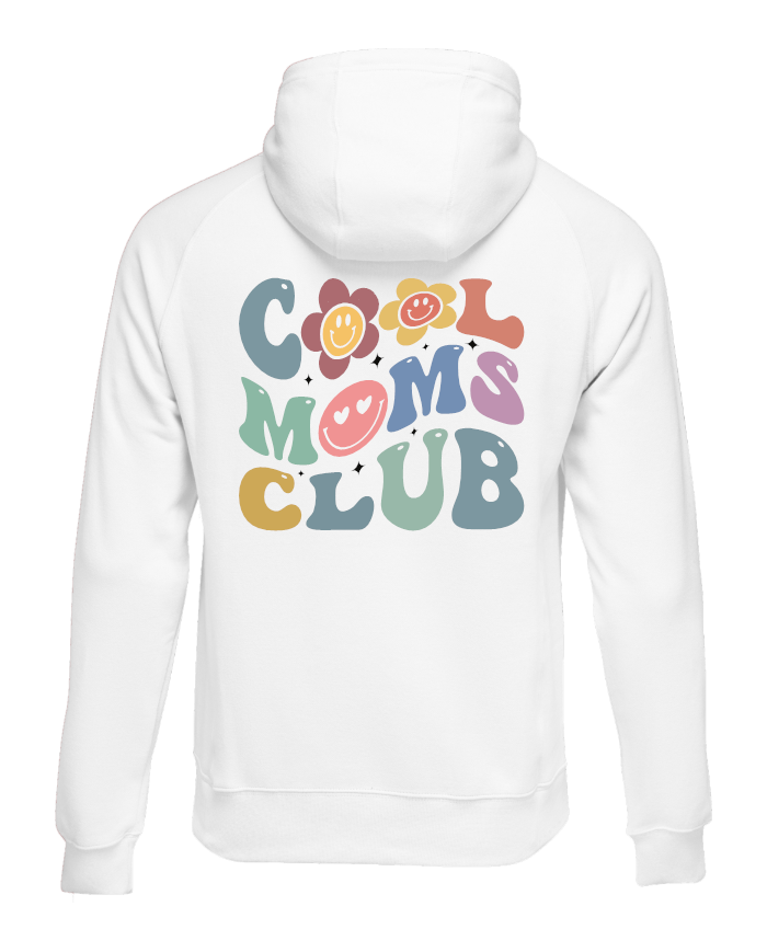 Cool Moms Club Hoodie hinten weiß