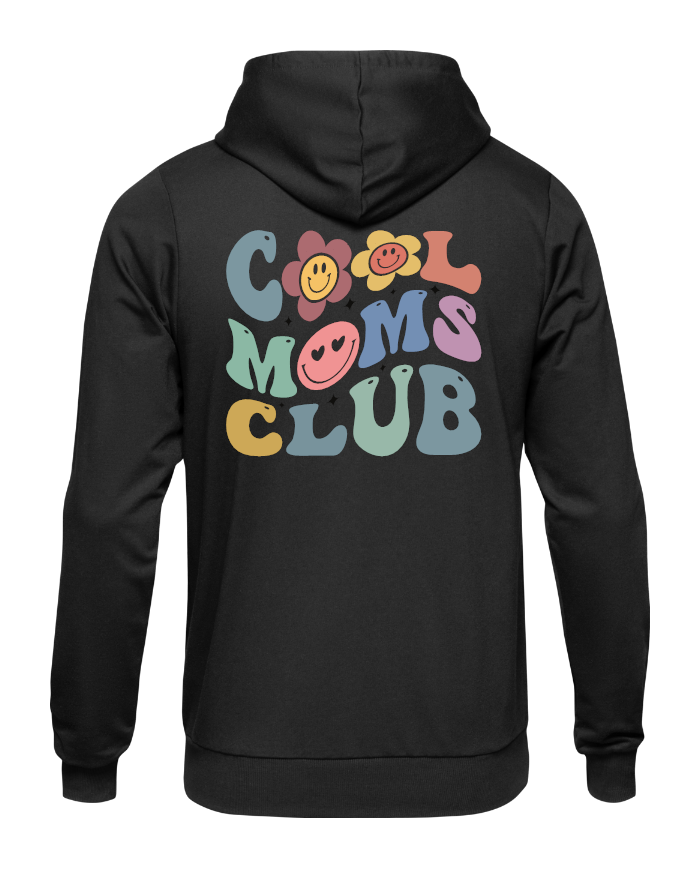 Cool Moms Club Hoodie schwarz hinten