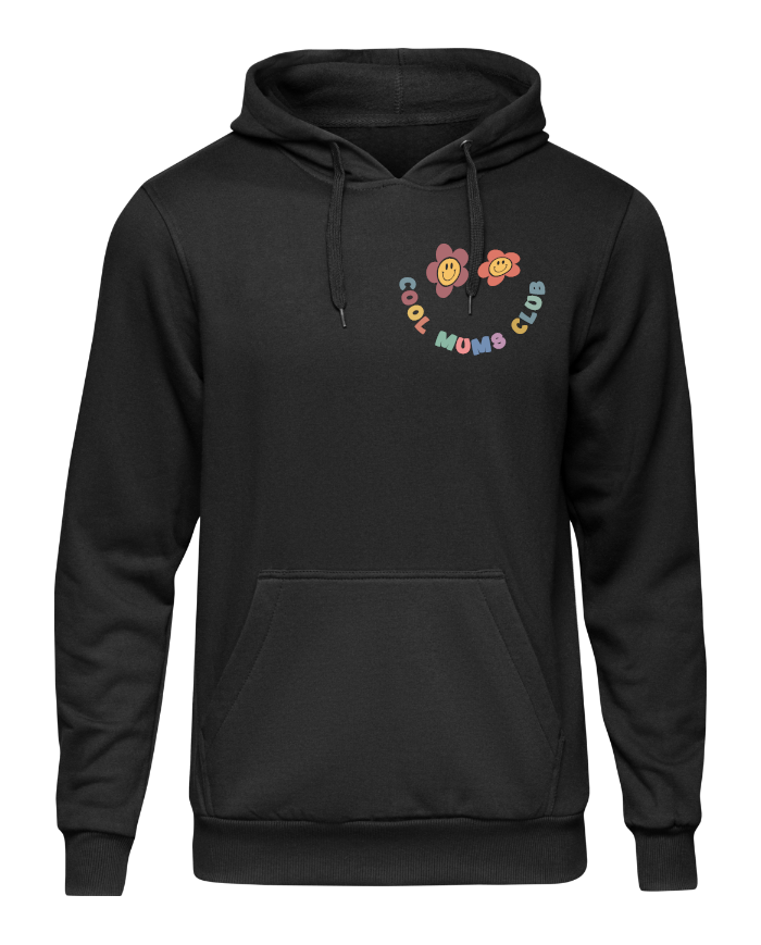 Cool Moms Club Hoodie vorne schwarz