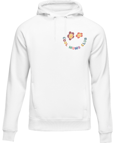 Cool Moms Club Hoodie vorne weiß