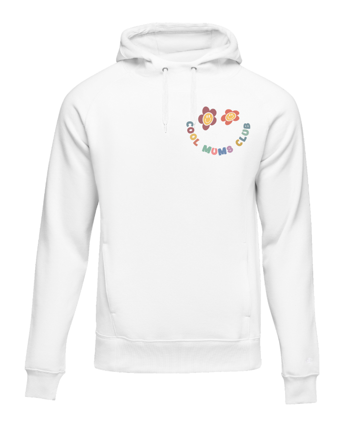Cool Moms Club Hoodie vorne weiß