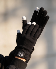 Monogramm mit Lorbeerkranz Touchscreen Handschuhe