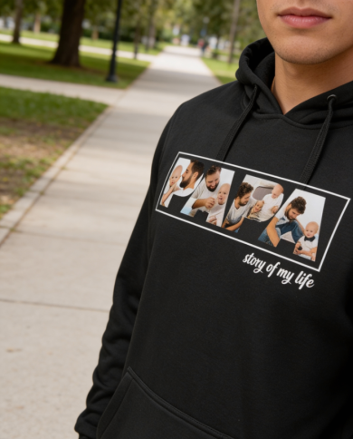 Papa - Vater & Sohn Fotocollage Hoodie