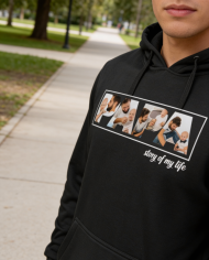 Papa - Vater & Sohn Fotocollage Hoodie