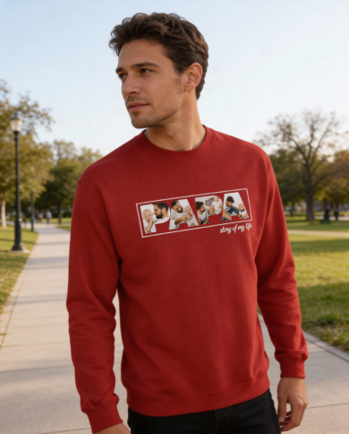 Papa - Vater & Sohn Fotocollage Sweatshirt