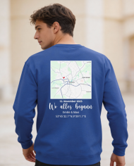 Wo alles begann - persönliche Karte Sweatshirt