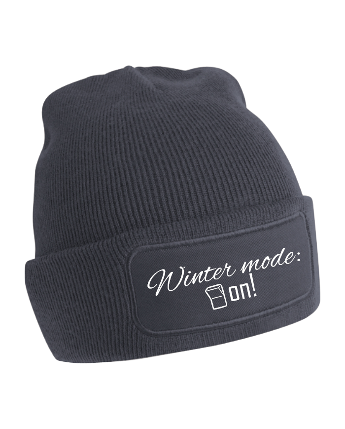 "Winter mode: ON!" Beanie schwarz "Winter mode: ON!" Beanie schwarz