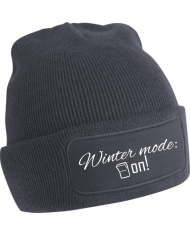 "Winter mode: ON!" Beanie schwarz "Winter mode: ON!" Beanie schwarz